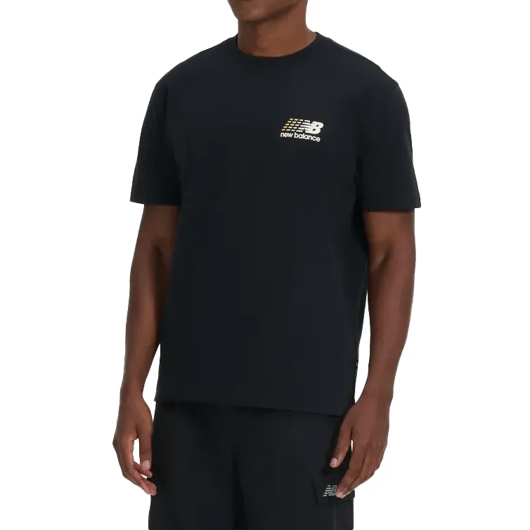 New Balance Camiseta MT51930B-BK M ATHLETICS Preto Algodao -2-